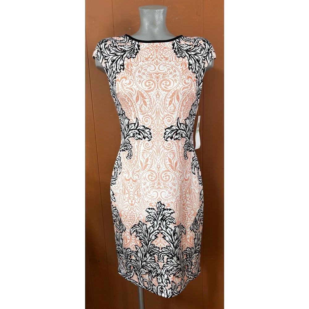 NWT Maggy London Cap Sleeve Print Dress 8